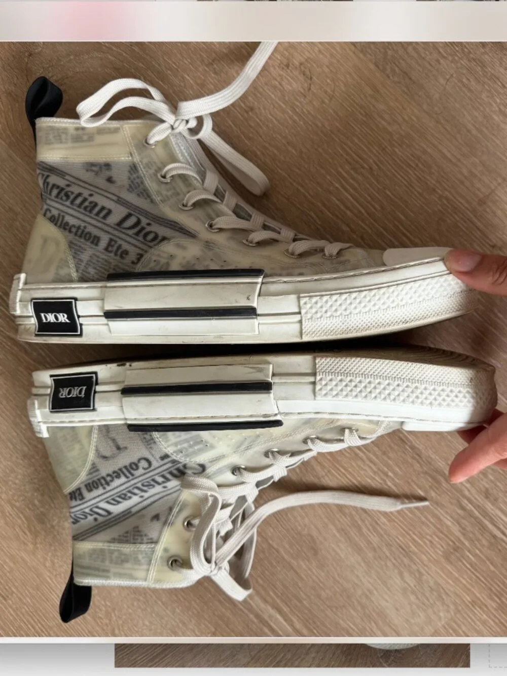 Dior B23 High 'Newsprint' Sneakers